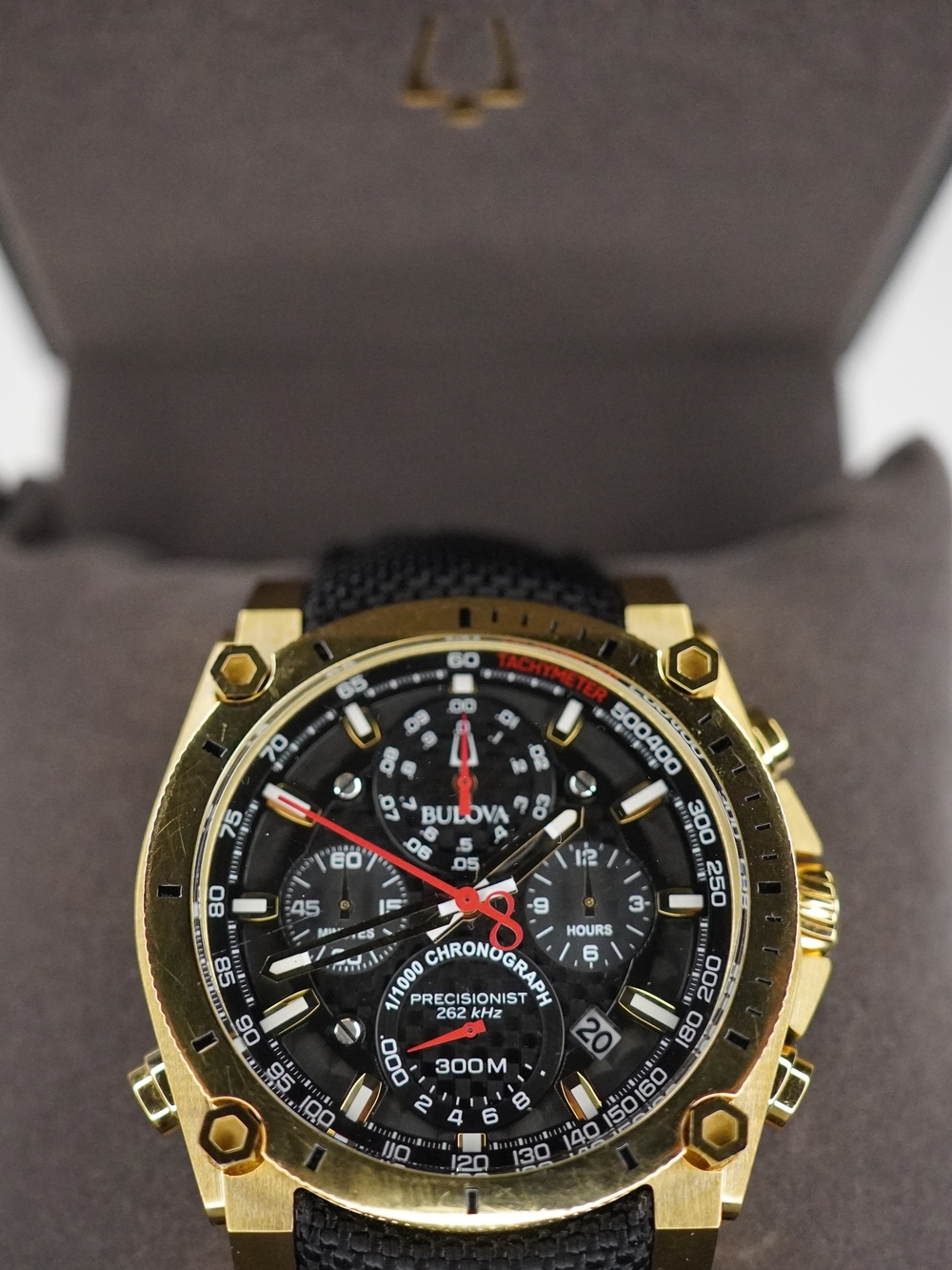 Bulova Icon 97B178 Precisionist 262kHz 1/1000 Chronograph 300M Gold-Tone Watch
